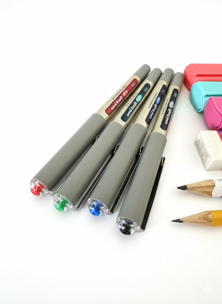 Set Escolar Bolígrafos Uniball, Lápices, Destacadores y Más