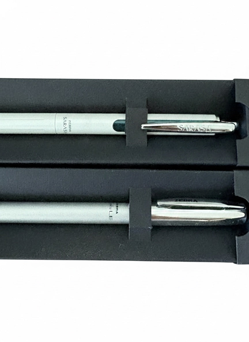 Set De Bolígrafos Zebra Sarasa y Zebra Kizoku más Destacadores Monami y Portamina Zebra