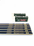 Set De Lápices Grafitos Faber Castell Goldfaber Tipo B, Incluye Gomas